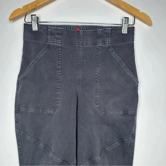 SPANX Gray Stretch Twill Moto Joggers Size Small - Picture 4 of 13